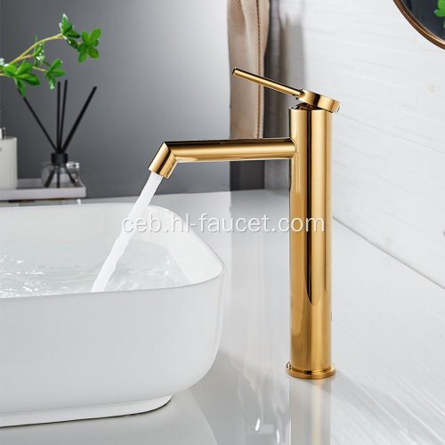 Bag-ong Nabutang nga Gold Luxury Gold Boatroom Basin Faucet